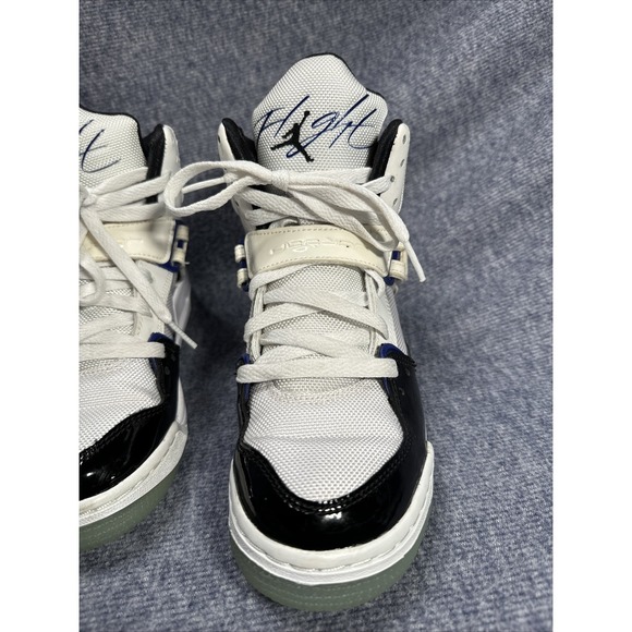 Nike Air Jordan Flight 45 High Concord White, Black Blue Basketball Boys Size 5Y - Picture 4 of 11